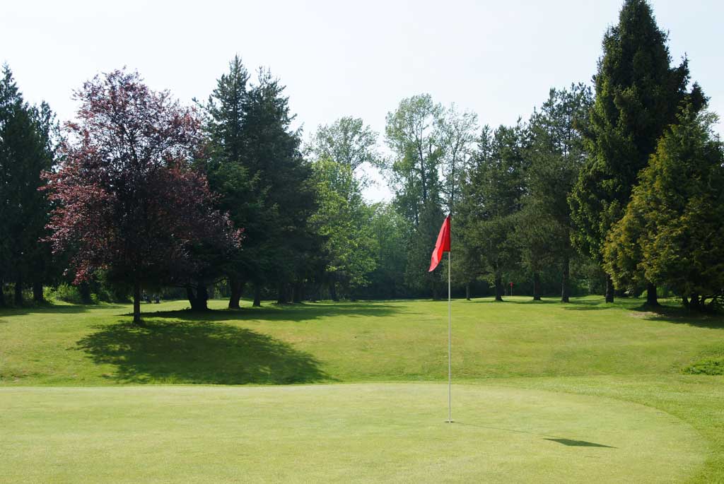 A view of the beautiful and green Hackers Haven par 3 Golf Course in Maple Ridge.